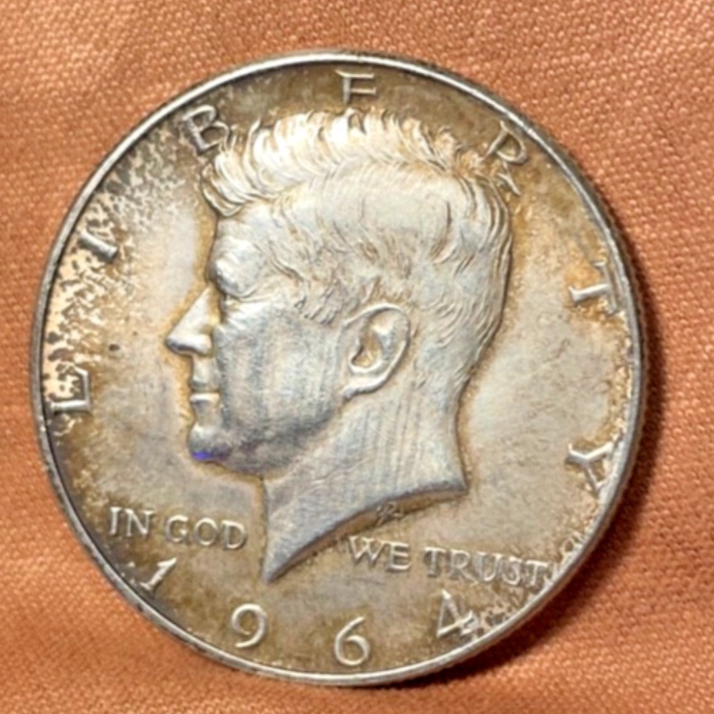 1964 Kennedy Sue Silver Half Dollar, Beautifully Toned  #205791698425 - Picture 5 of 5